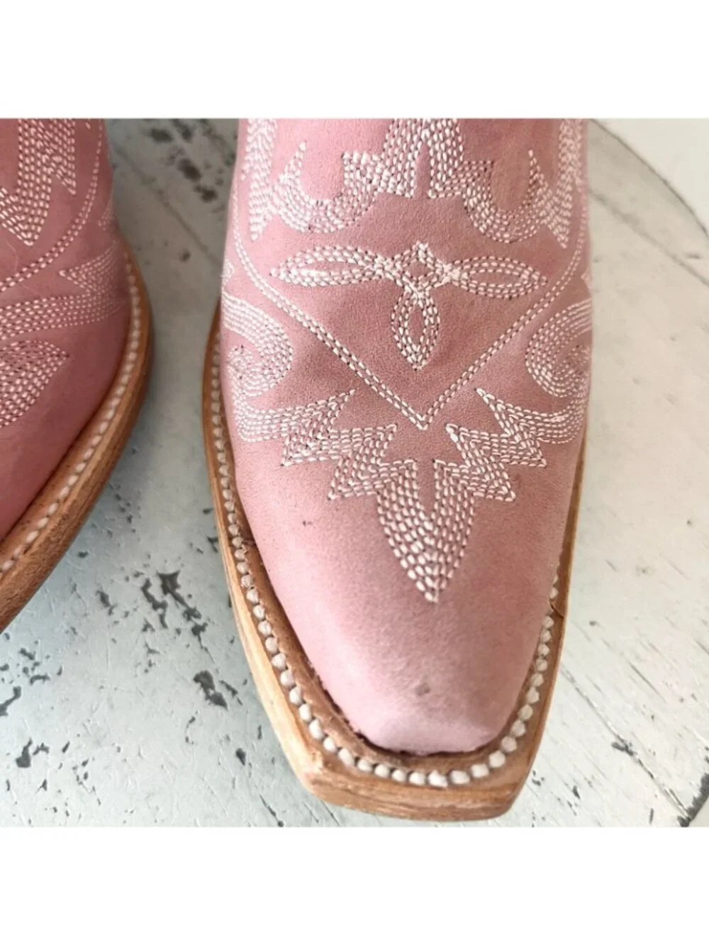 Lane LEXINGTON Over the Knee Womens Cowboy Boots Pink Western Snip Toe Tall 8.5